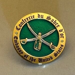 Green and Gold Confrerie du Sabre d'or Pin